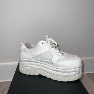 Women's White Platform Sneakers